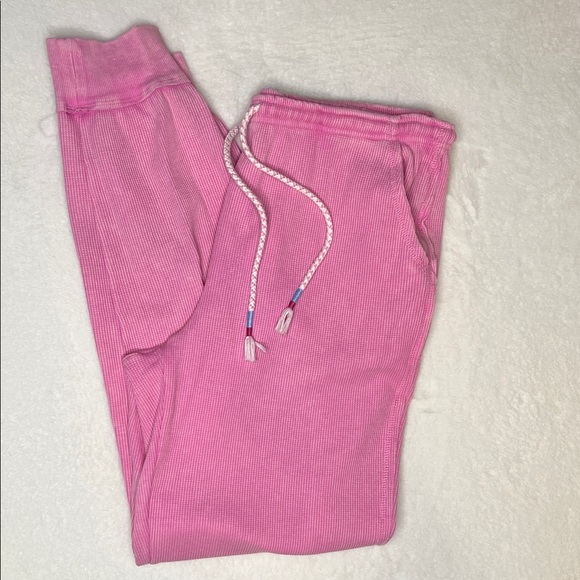 Sundry Pants - Sundry Sunnyside Waffle-knit Jogger Iconic Pink Pants Size S
